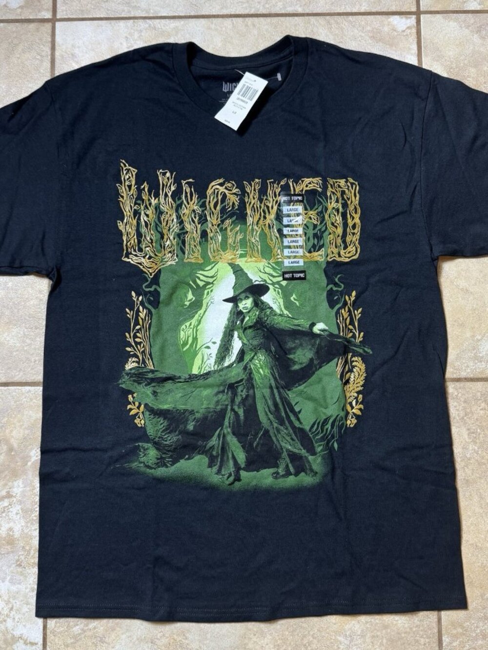 Wicked Elphaba Forest T-Shirt LARGE New